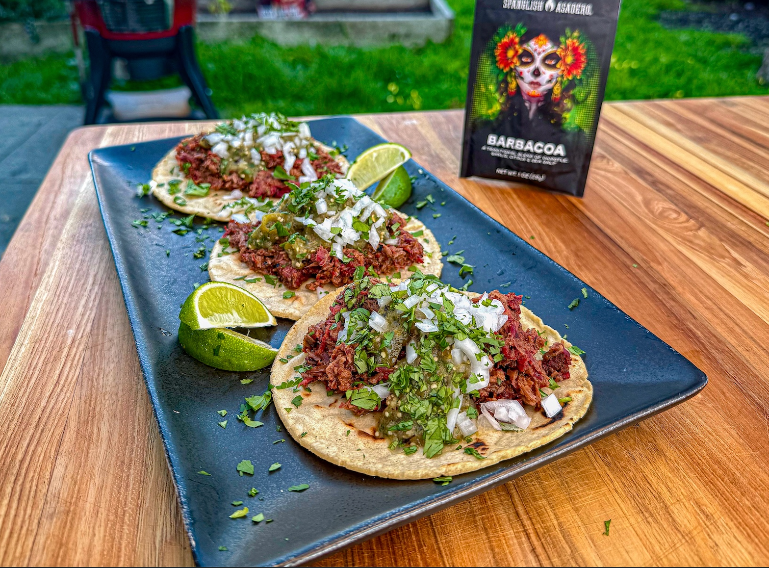Smoked barbacoa tacos