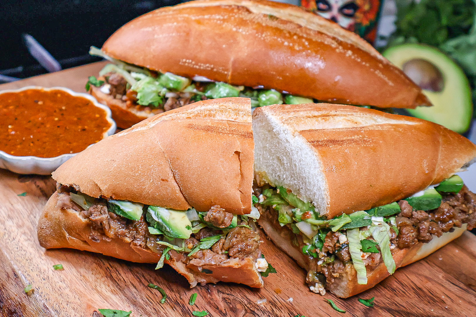 Carne asada tortas