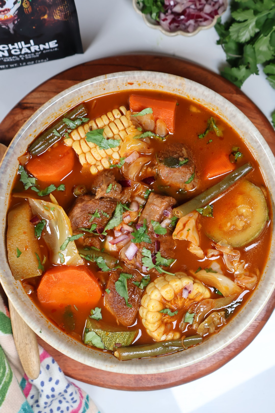 Mole de olla (mexican beef and vegetable stew)