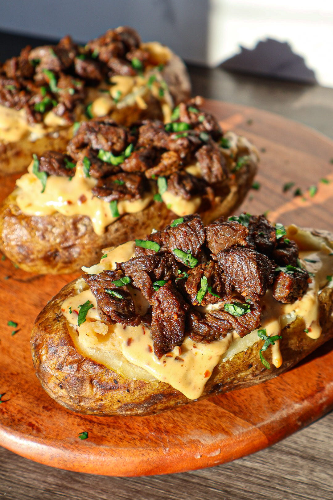 Loaded steak potatoes