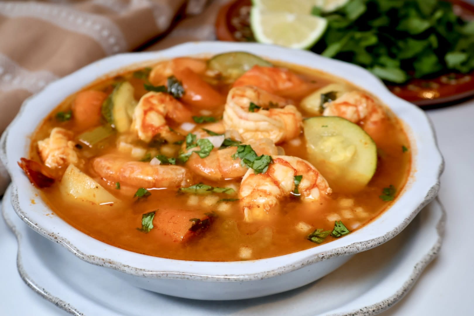 Caldo de camarón (mexican shrimp broth)