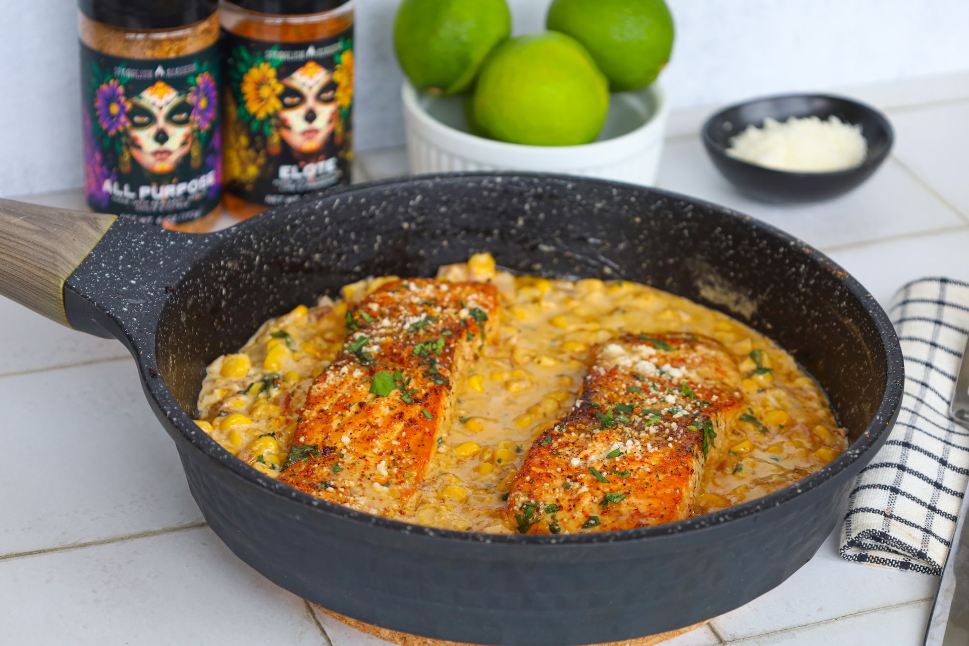 Mexican skillet salmon