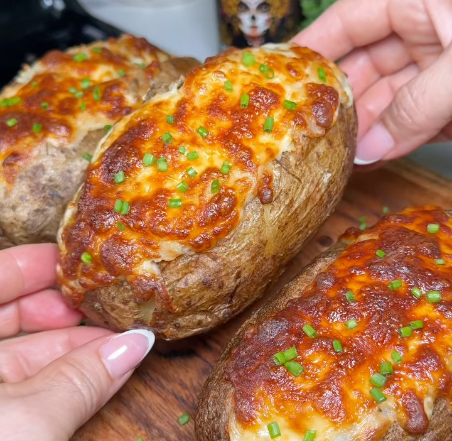 Loaded Potatoes with Ground Beef