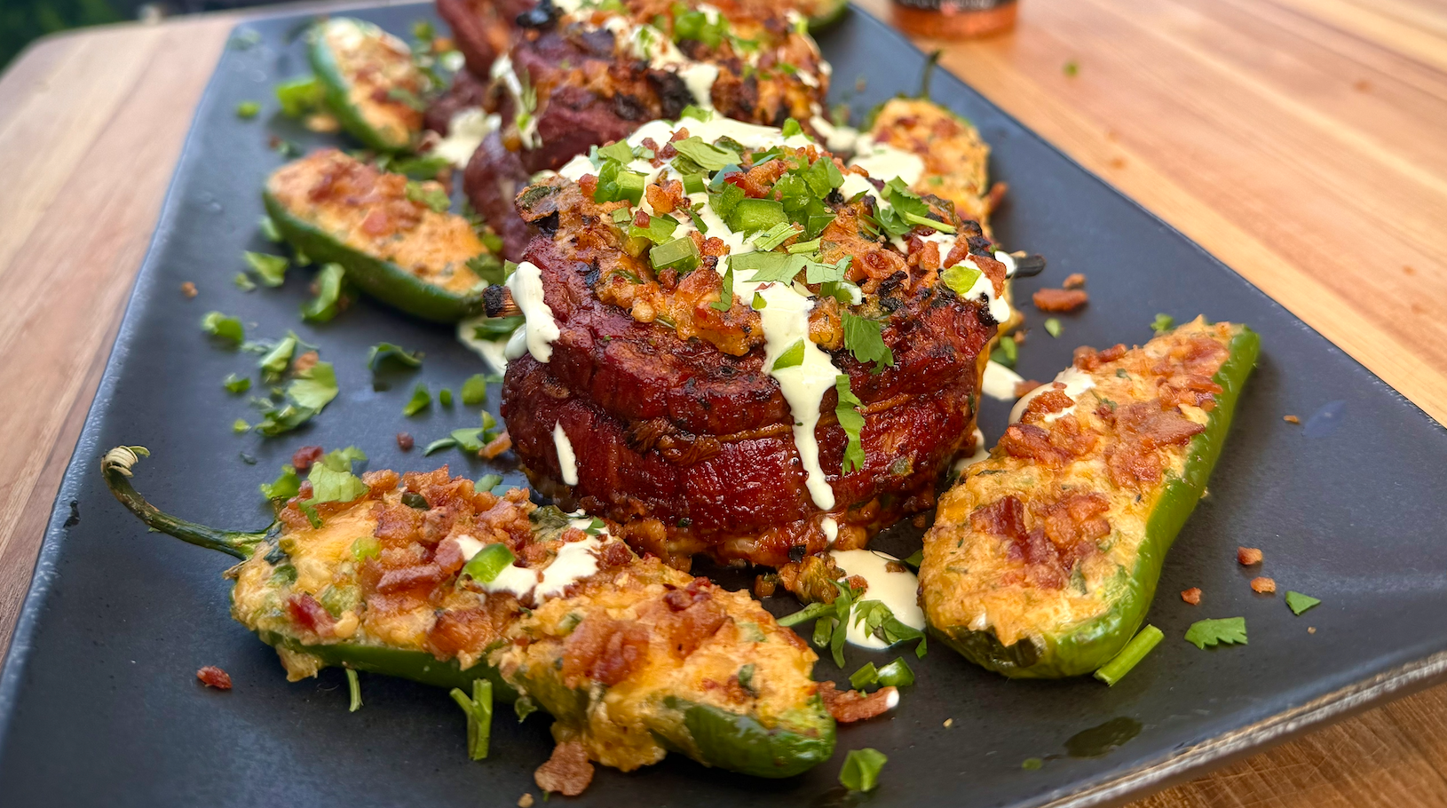 Jalapeño popper skirt steak pinwheels