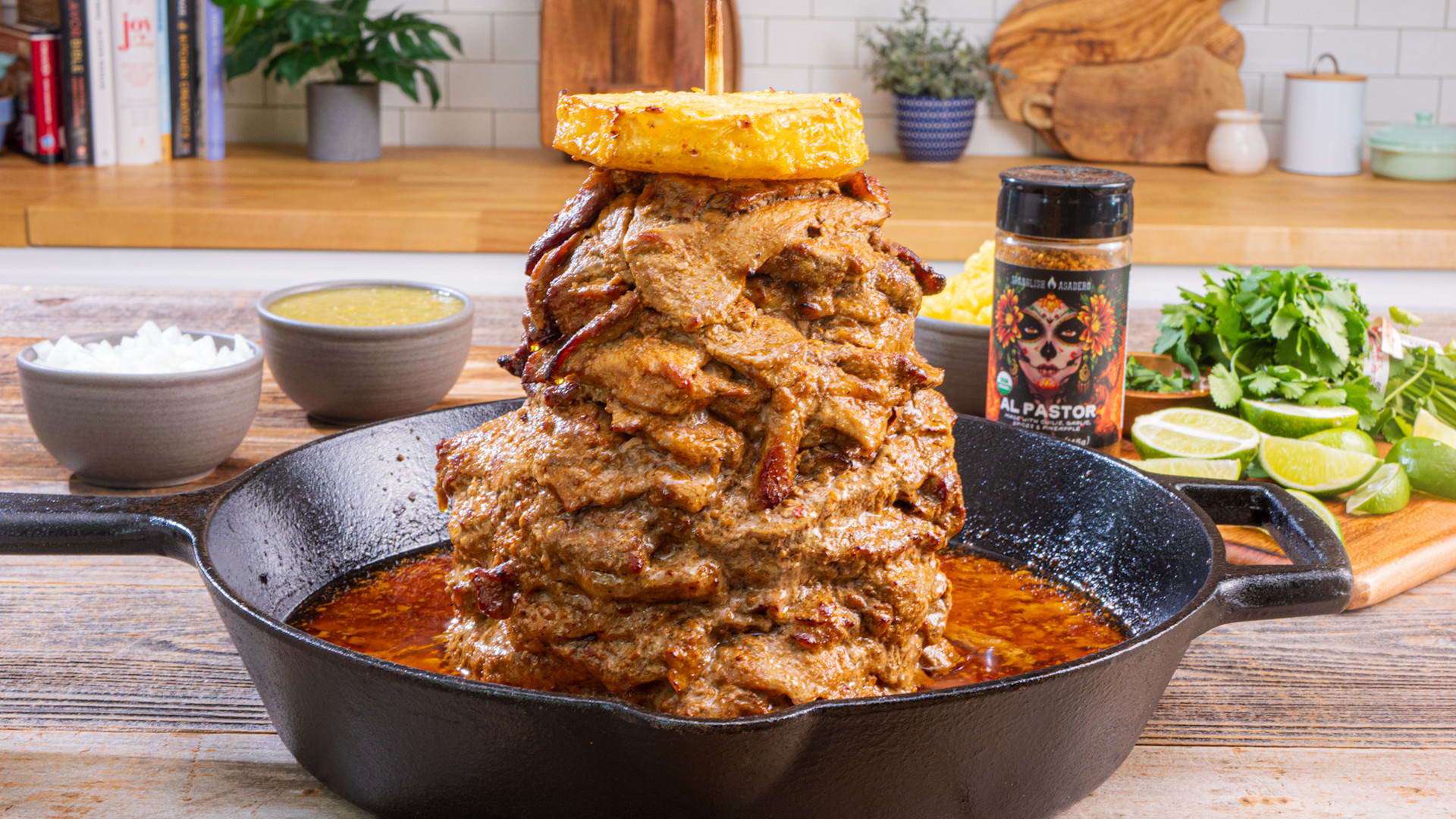 Oven roasted pork al pastor
