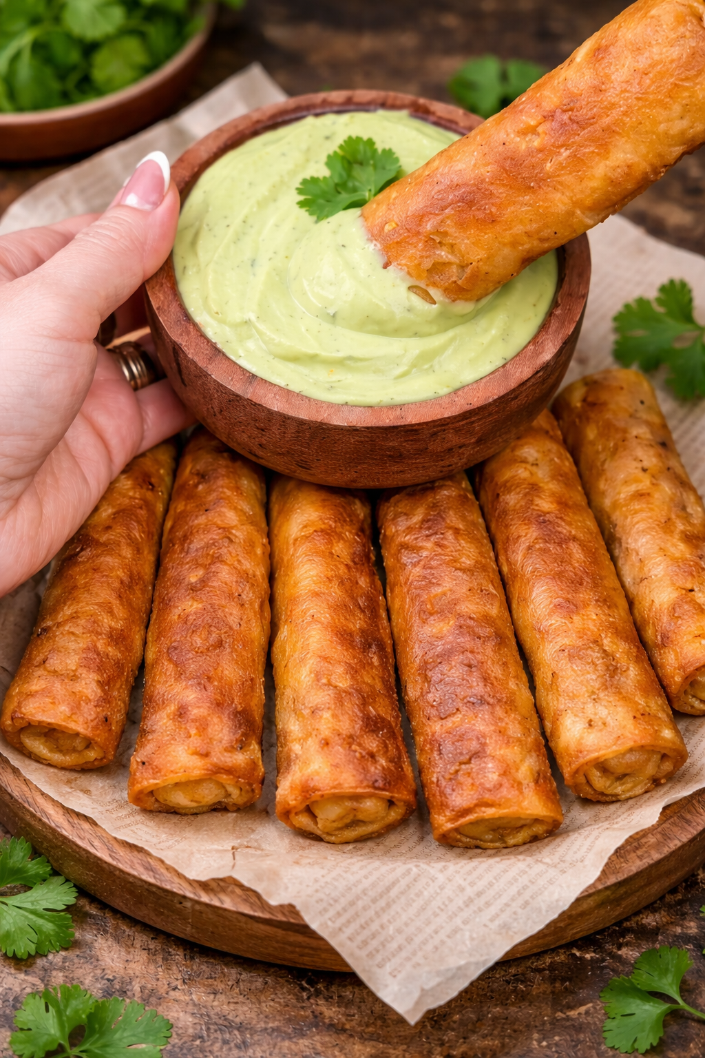 Crispy cheesy beef taquitos