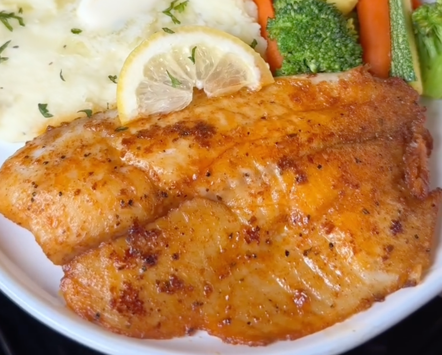 Tilapia with butter and lemon