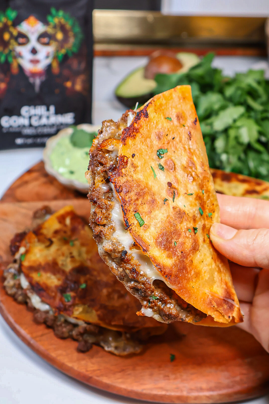 Ground beef quesadillas