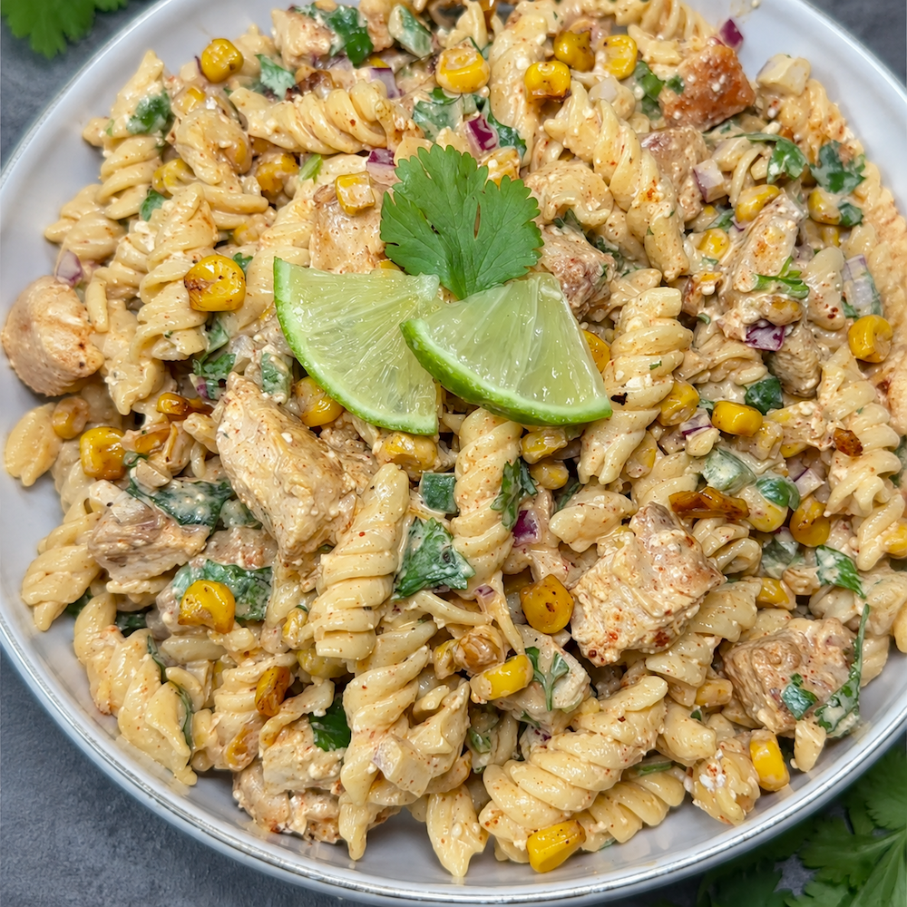 High protein chicken pasta salad recipe