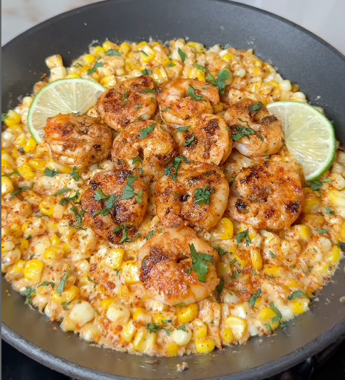 Mexican shrimp and corn dip