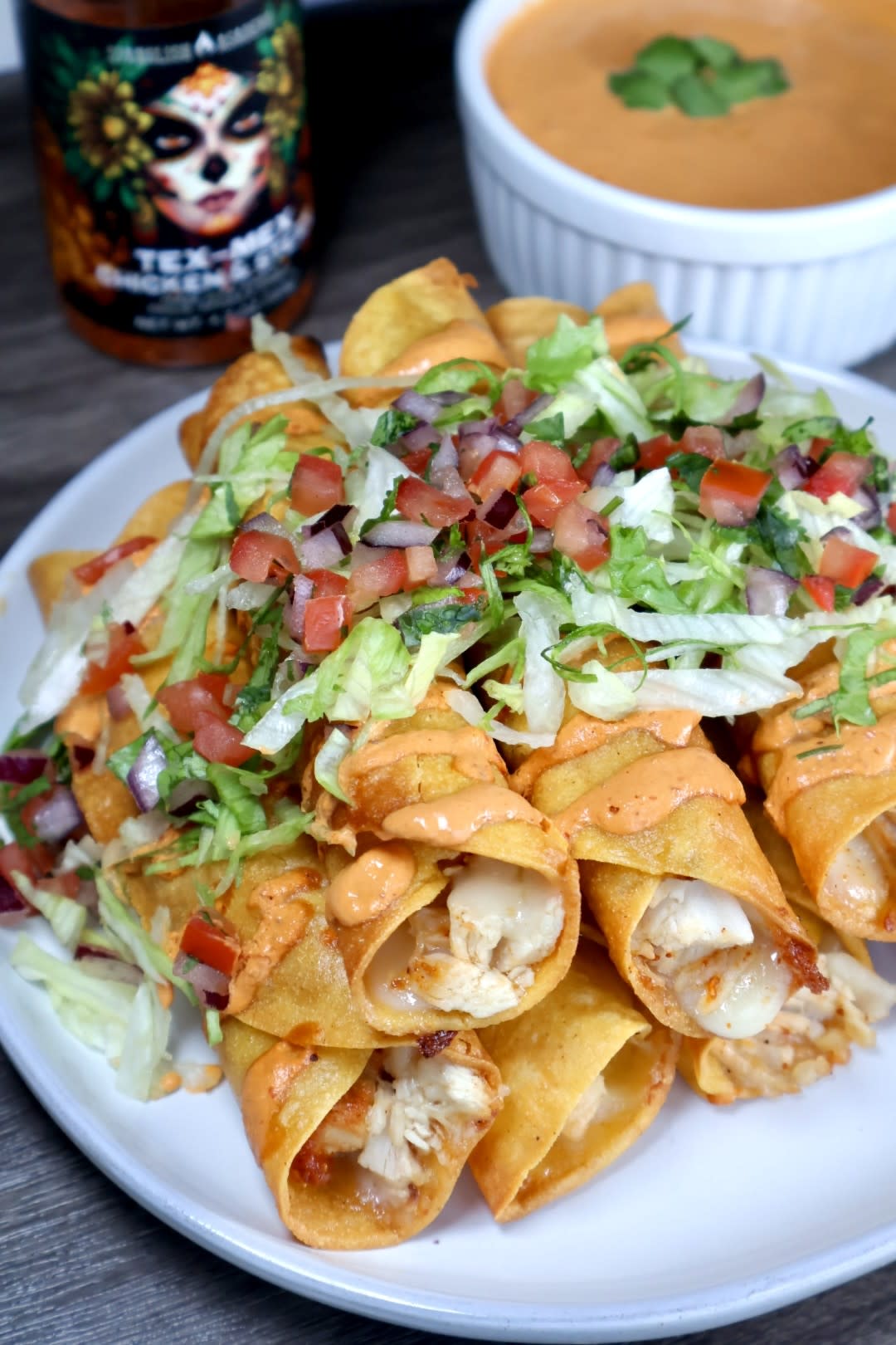 Cheese chicken taquitos