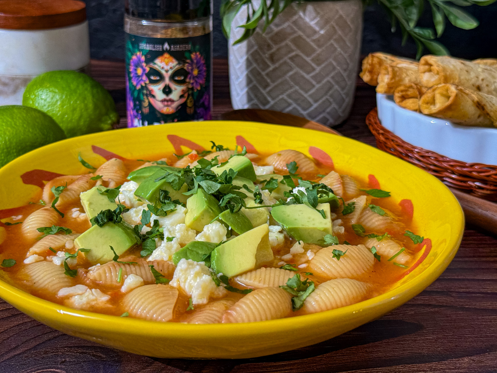 Sopa de conchas (mexican shell soup)