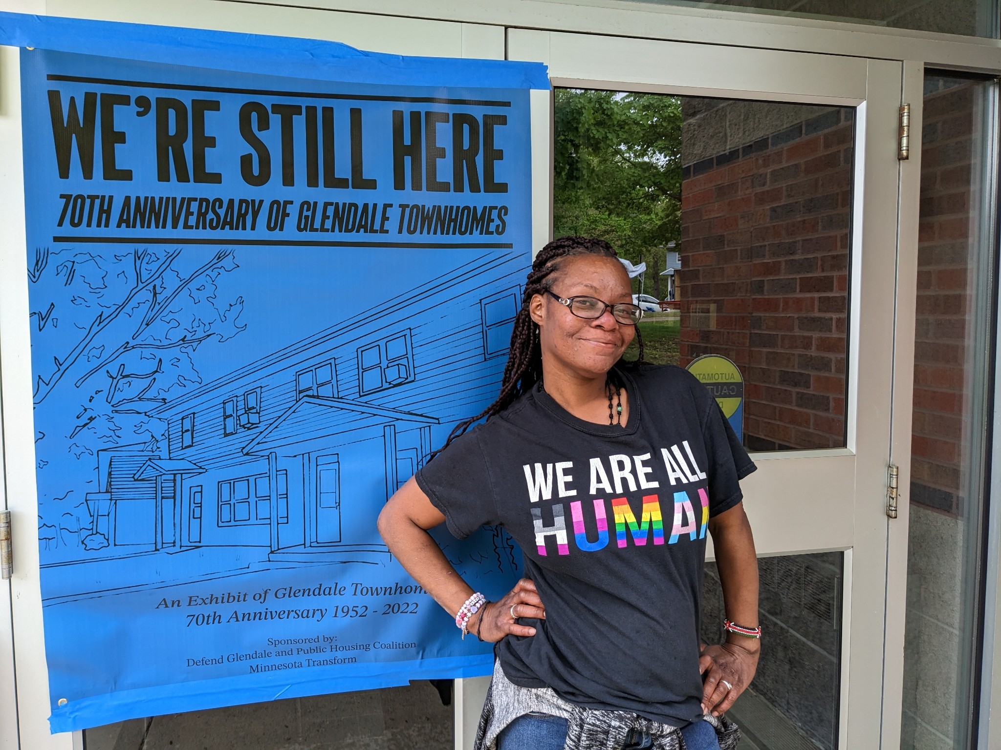 Glendale resident and exhibition contributor Kenterial Montley at teh exhibit.