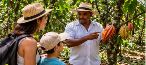 Recorrer la ruta del cacao con niños