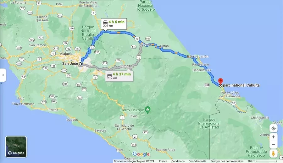 Cómo llegar a Cahuita