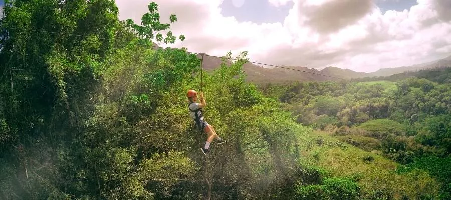 TYROLIENNE DANS LA JUNGLE