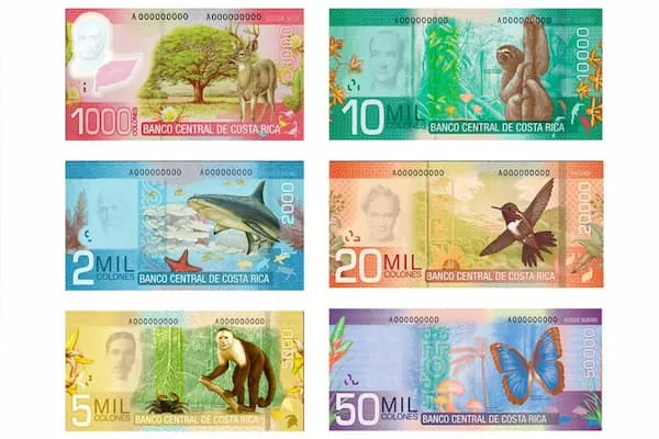 MONNAIES UTILISÉES AU COSTA RICA