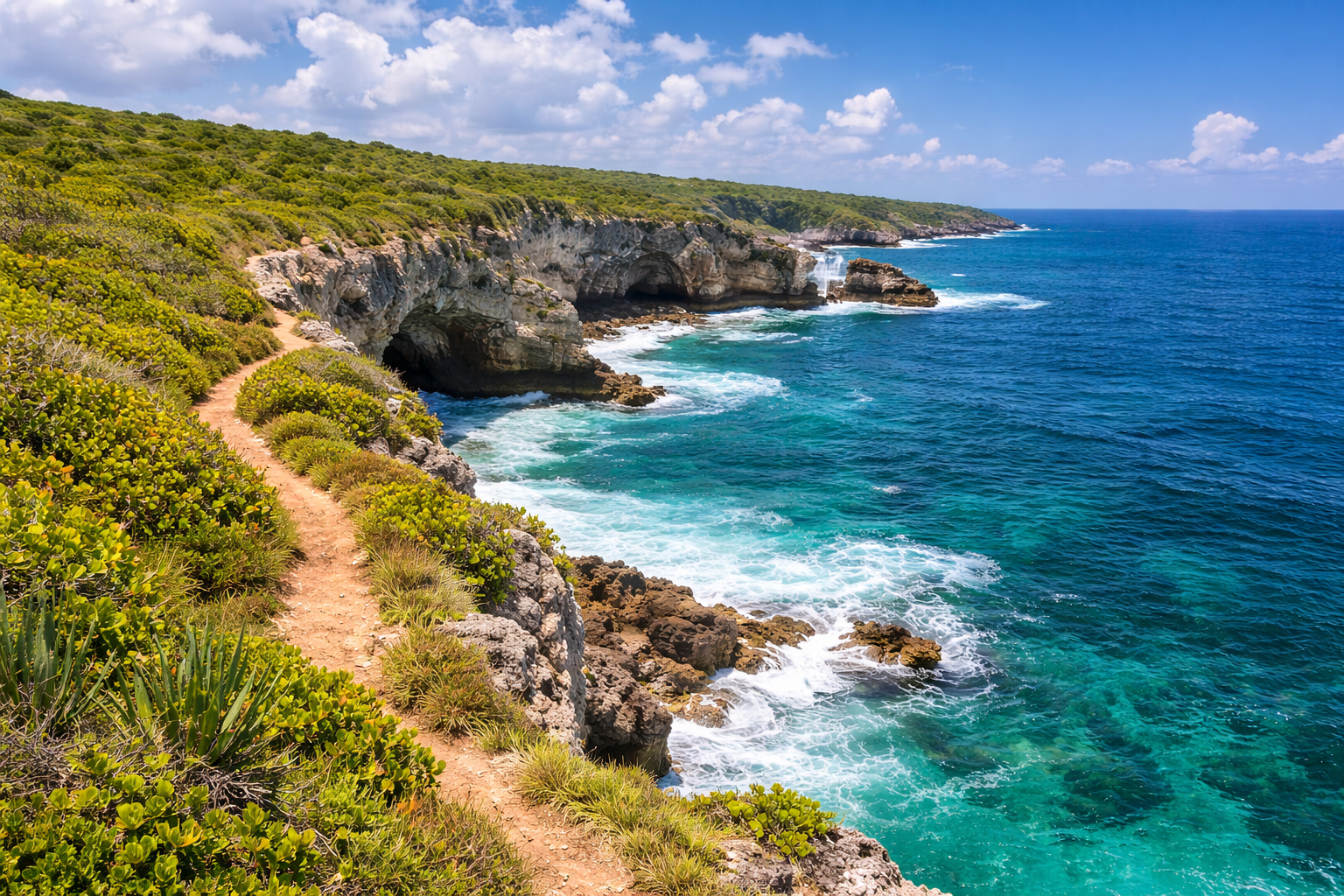 Trace des falaises Anse-Bertrand