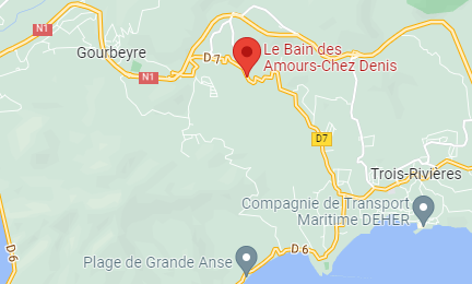 Carte du bain des amours à Basse-Terre - Guadeloupe