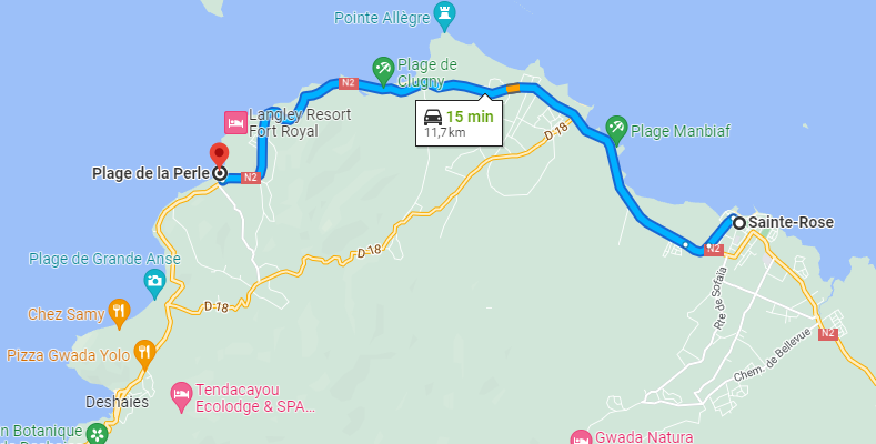 carte plage la perle