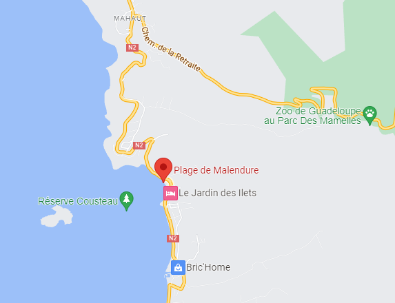 carte plage de malendure 