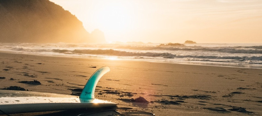 Planche de surf plage Martinique