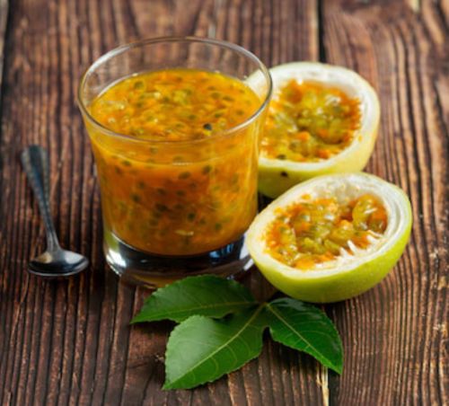 A passion fruit juice or milkshake, a delicious accompaniment to meals