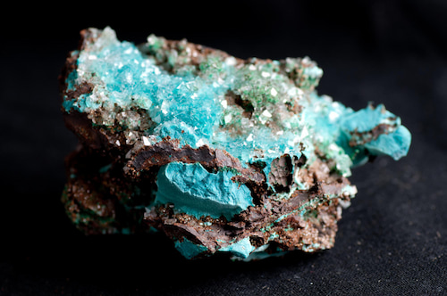 A blue pectolite, the larimar stone