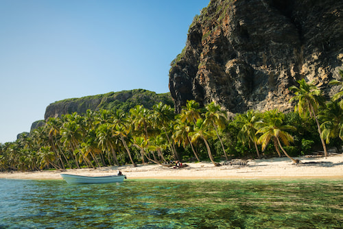 Frontón Beach, accessible only by boat