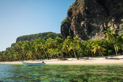Frontón Beach, accessible only by boat