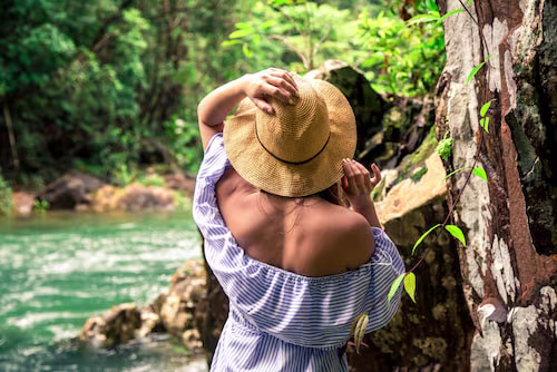 Stunning waterfalls in Jarabacoa, a mountain town