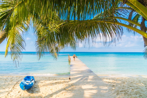 Juanillo beach, a white sand beaches