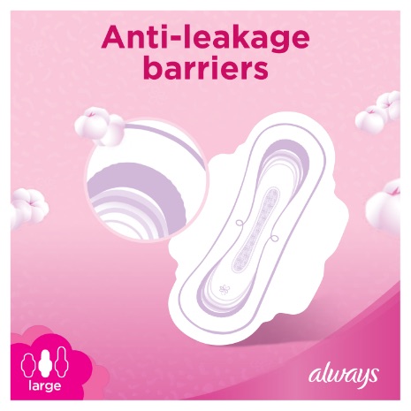 Always Cotton Soft Ultra Thin Sanitary Pads - Extra Long - 7 Pieces