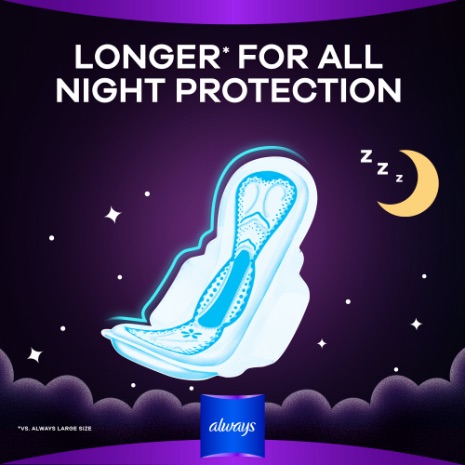 Always Dreamzz Pad Clean & Dry Maxi Thick, Night Long Sanitary