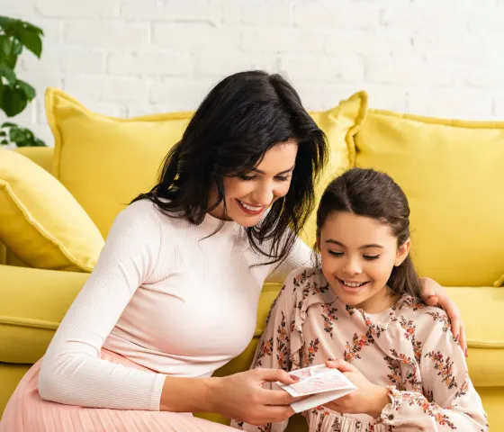 Mom spending time with daughter