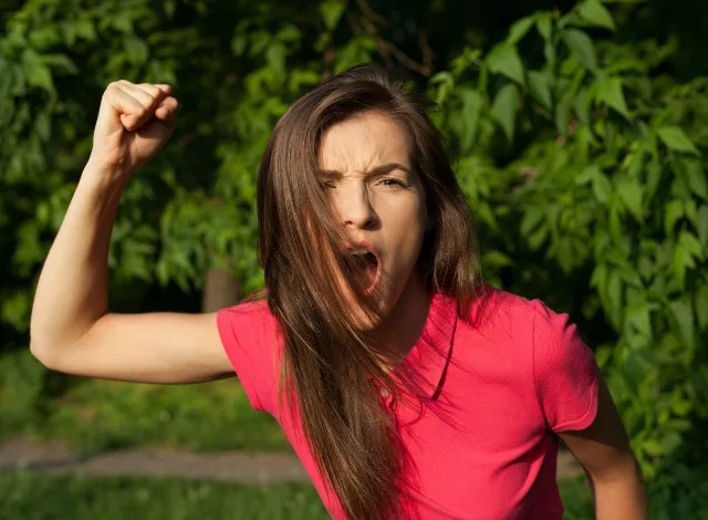 Girl taking charge