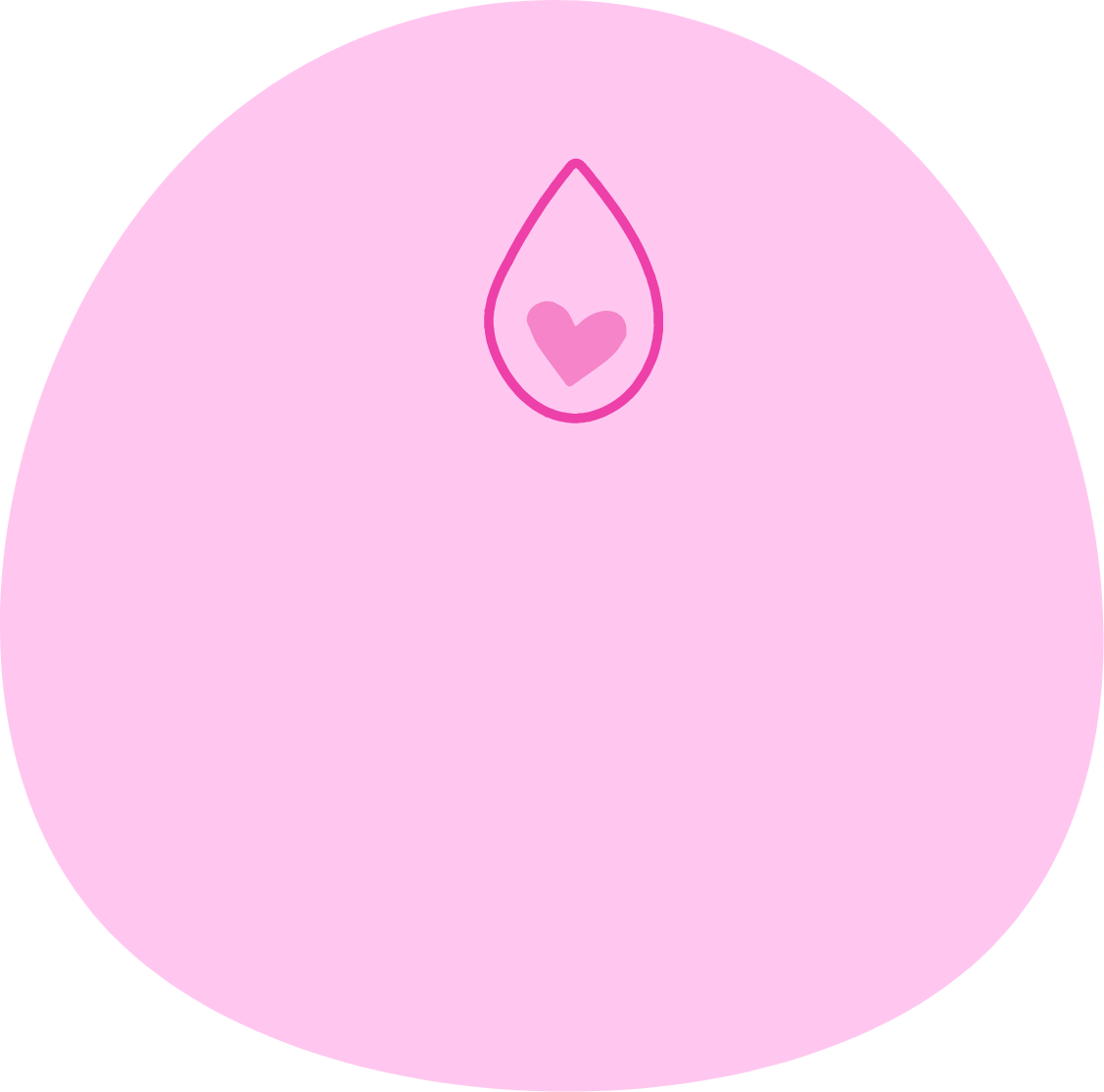 قطرة الدورة الشهرية باللون الوردي