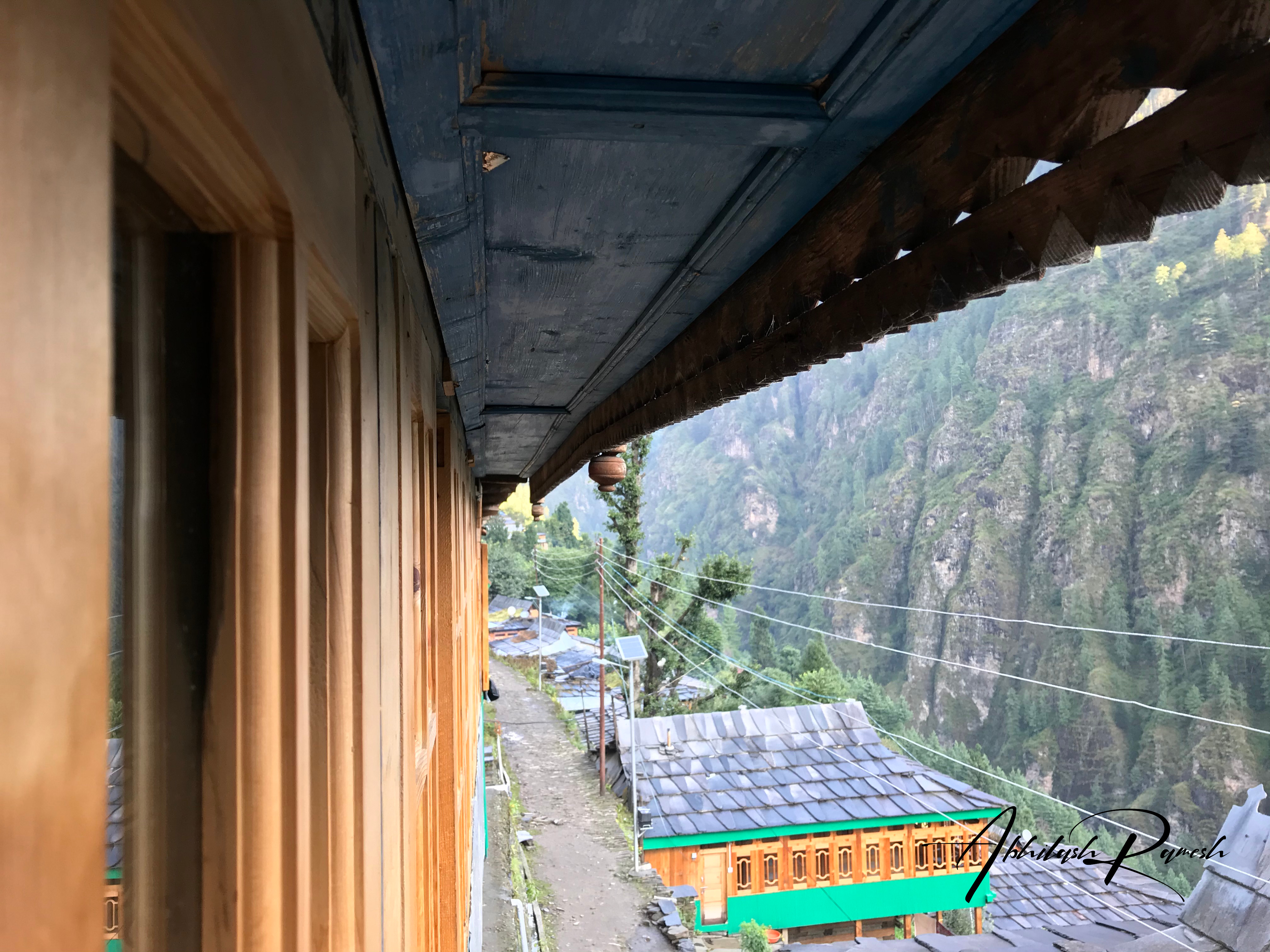 The trail visible from our homestay
