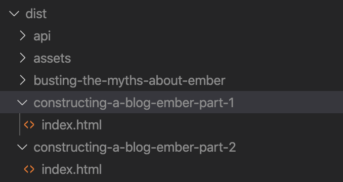 Prember built dist path folder structure