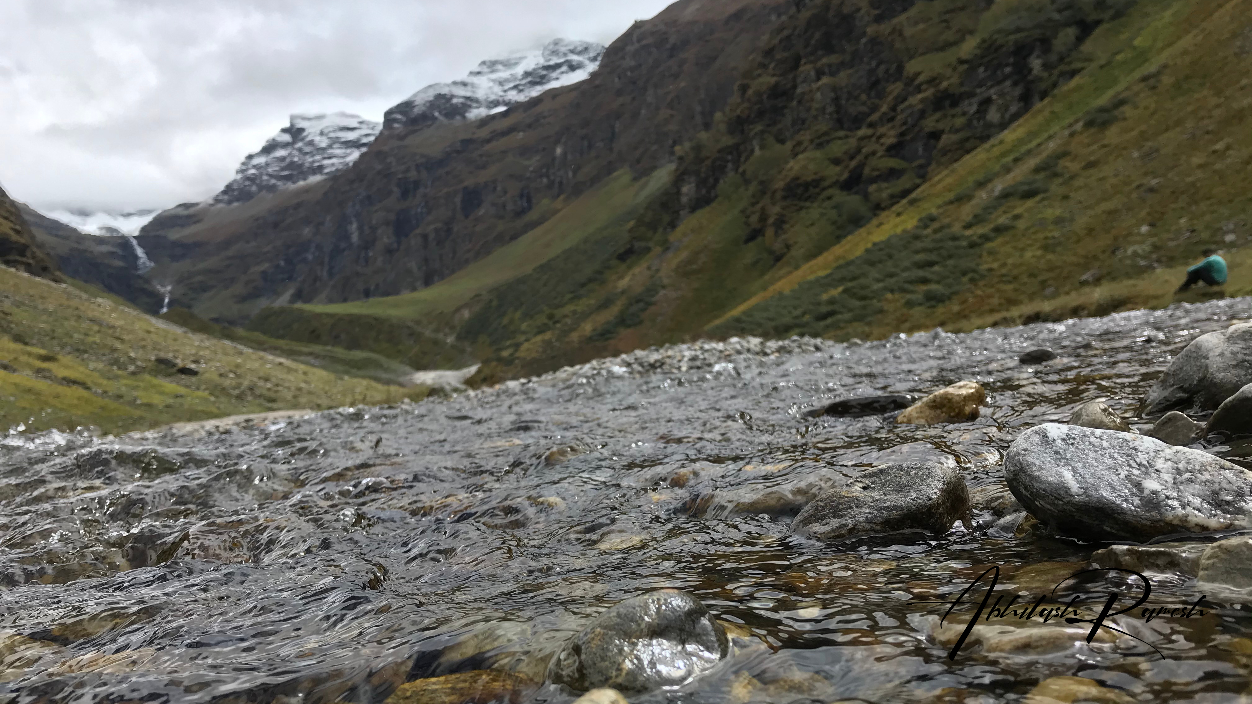 view of the mountains from the Rupin river