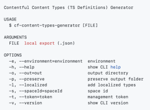 Preview image for Contentful content types (TS definitions) generator