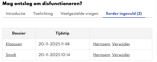 Tips en tricks dossierfunctie