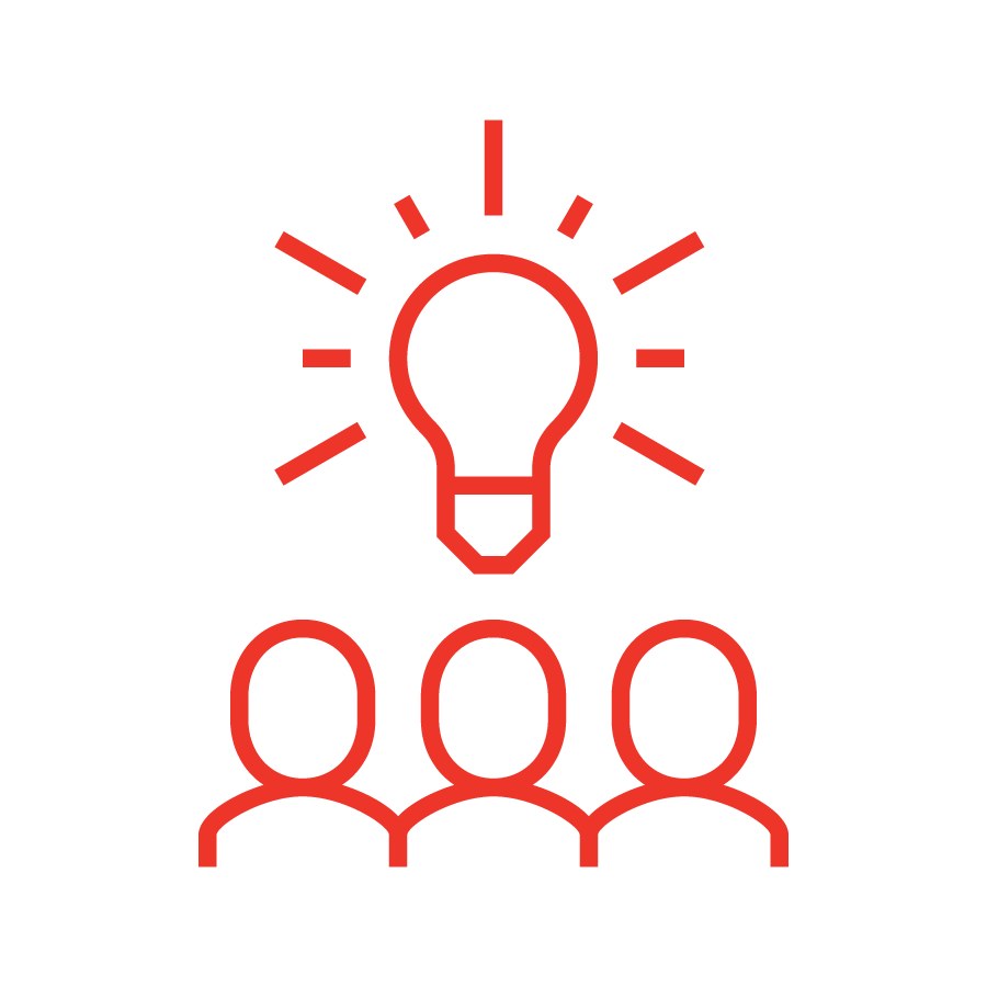 team idea icon in red