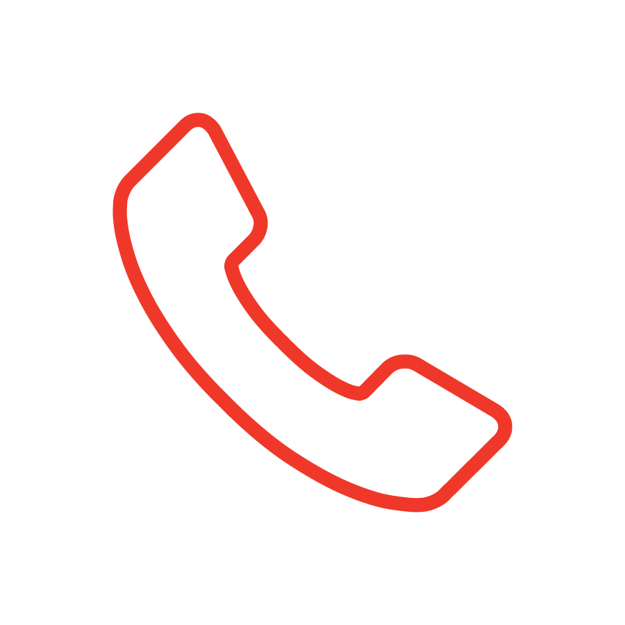 Icône de téléphone en rouge