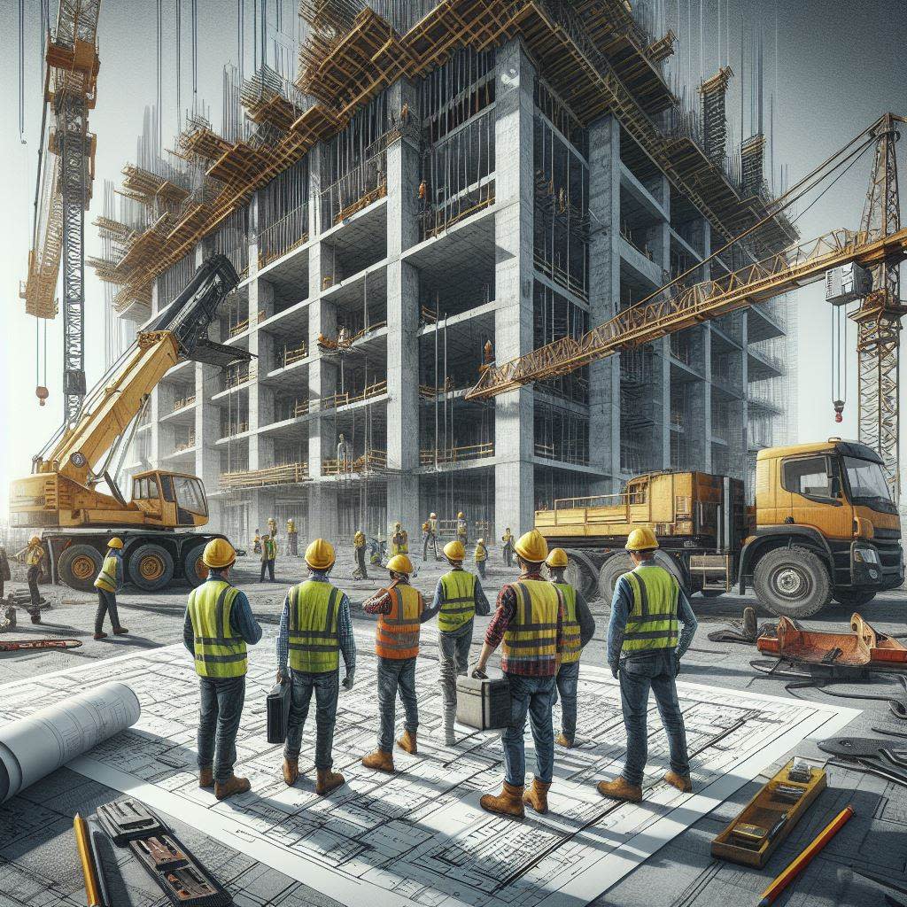 Bing Image Creator - Builders at work