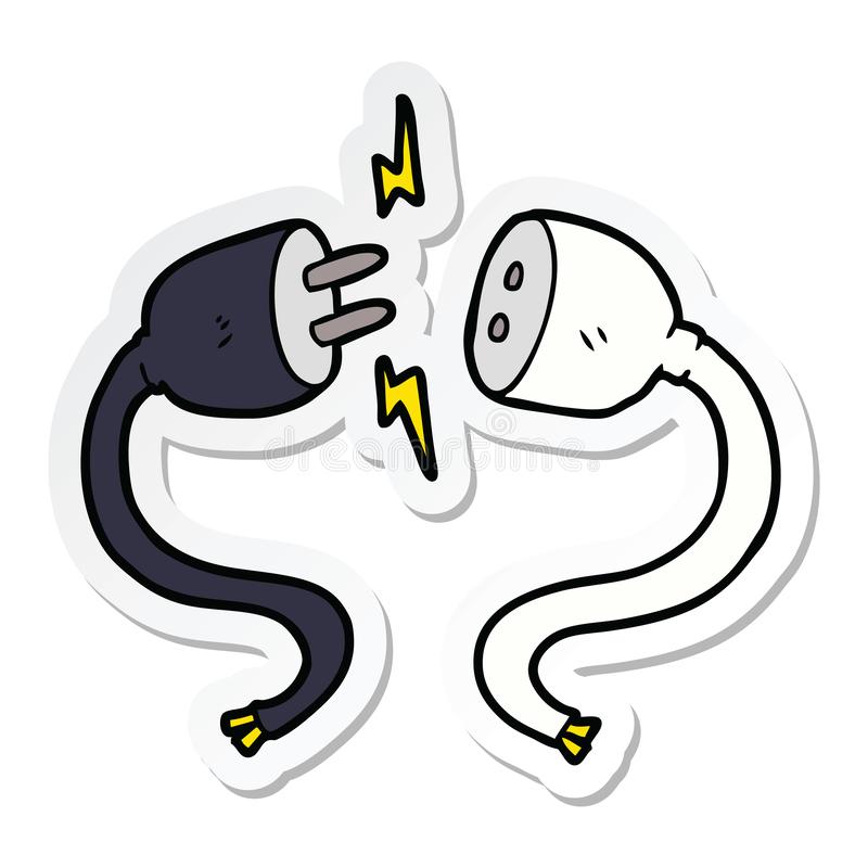 Dreamstime.com - Plug Socket Male Female Adapter Cute Cartoon Sticker