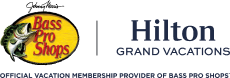 Bass Pro Shops and Hilton Grand Vacations logos.