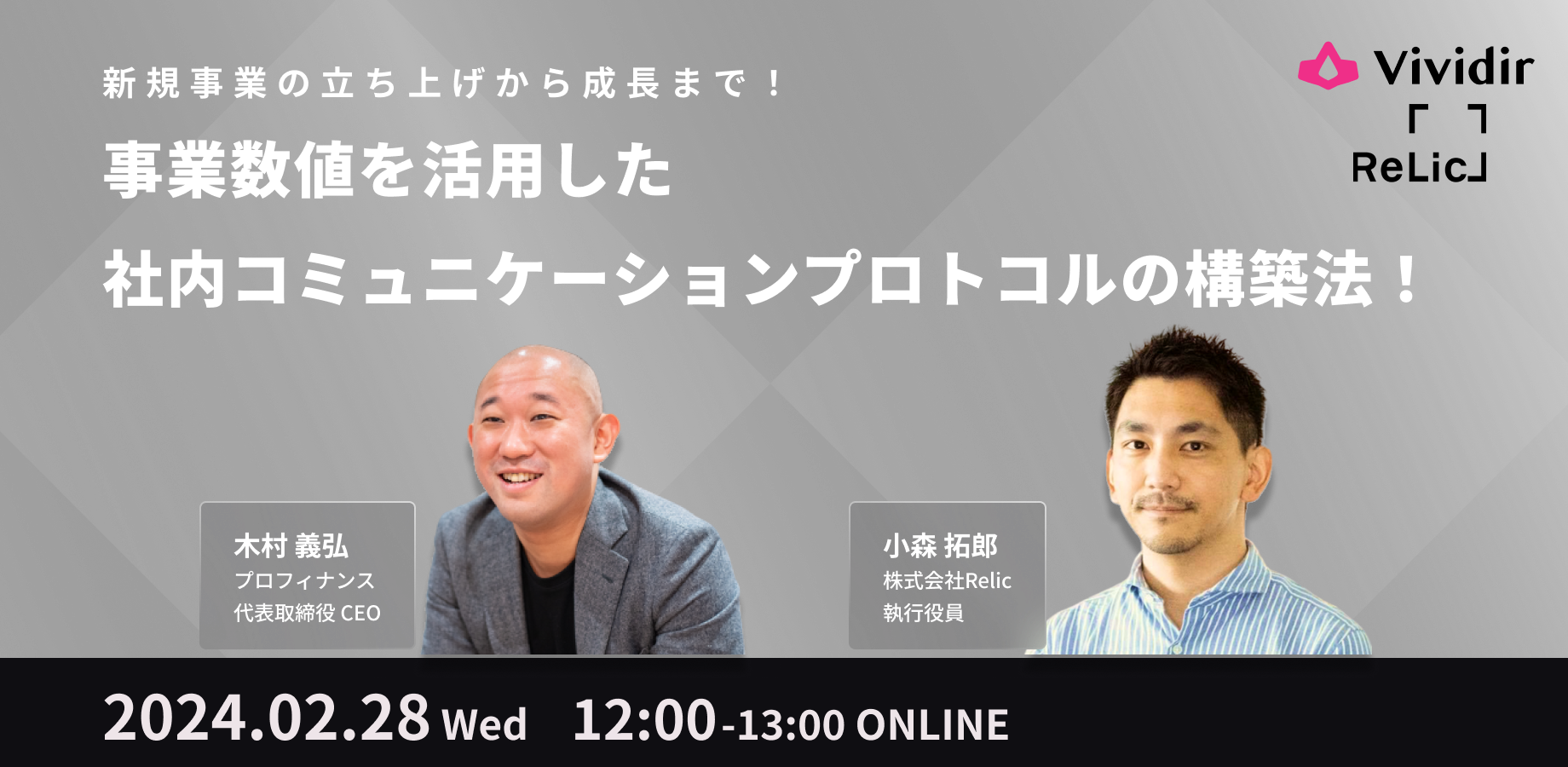 新規事業の立ち上げから成長まで！事業数値を活用した社内コミュニケーションプロトコルの構築法！のKV