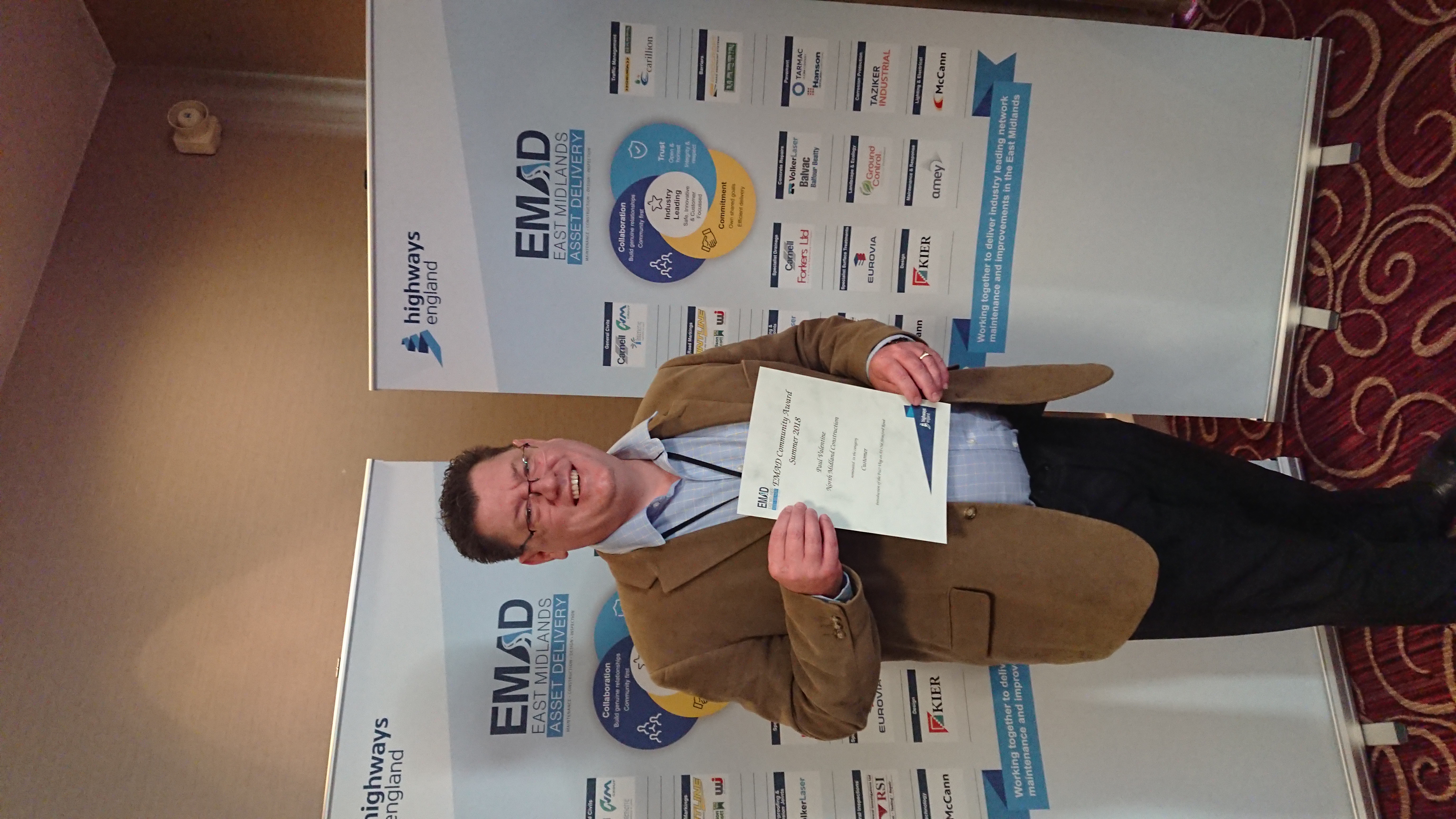 Paul winning certificate doing social value right