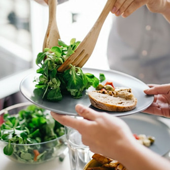 Salat auf dem Teller